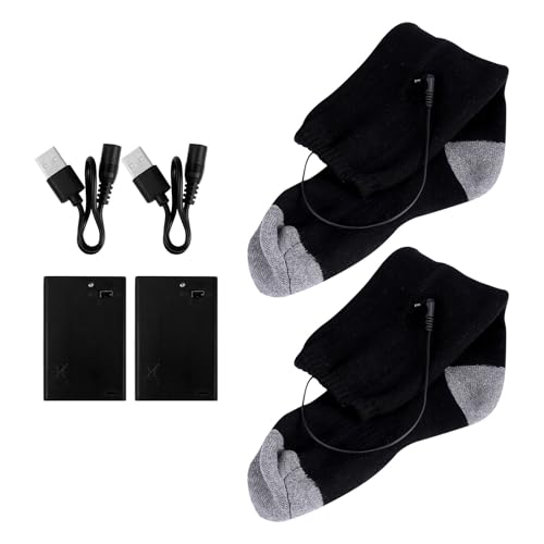 Chaussettes chauffantes USB avec batterie pour ski et grand froid