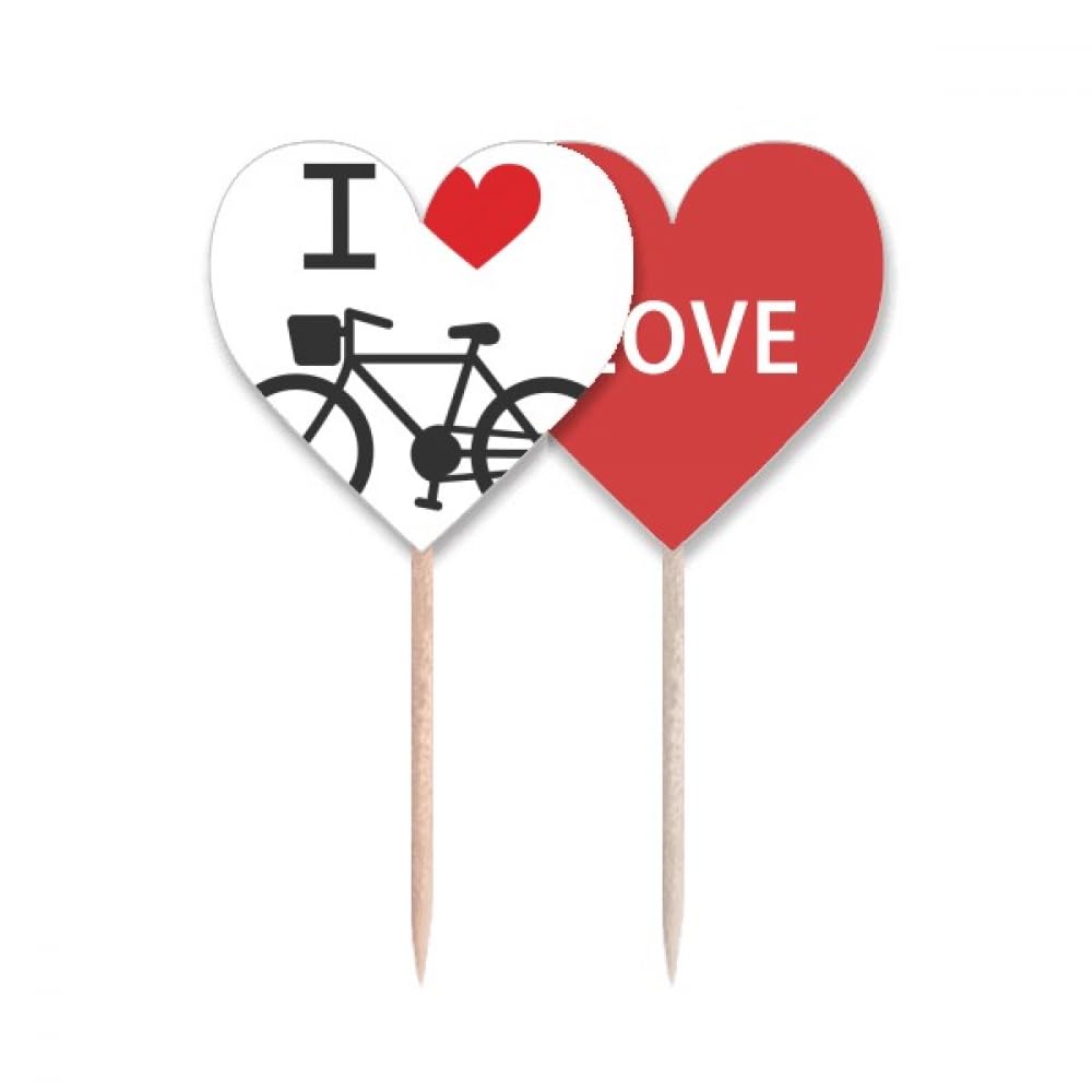 Cure-dents I Love Red Heart pour pique-nique et apéro convivial entre cyclistes