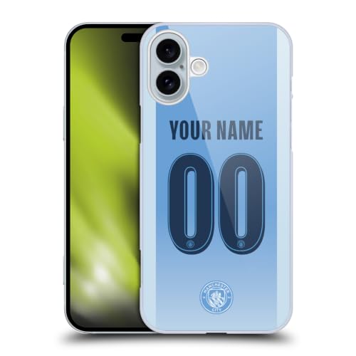 Coque iPhone 16 Plus Manchester City rigide anti-rayures personnalisable