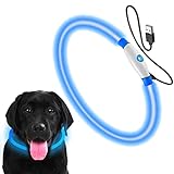 🐶【BUENA CALIDAD Y SÚPER BRILLANTE】Collar para perro con luz está hecho de TPU y LED duraderos. Es resistente al agua, no se rompe fácilmente y se puede utilizar en días de lluvia, pero tenga en cuenta que no se puede sumergir por completo en agua.