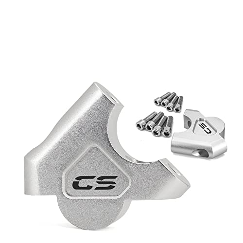 NIKKHO Manubrio Riser Moto 32MM Per BMW R 1200 GS LC R1200GS Adventure ADV R1250GS S1000XR, Alluminio Anodizzato Silver-GS