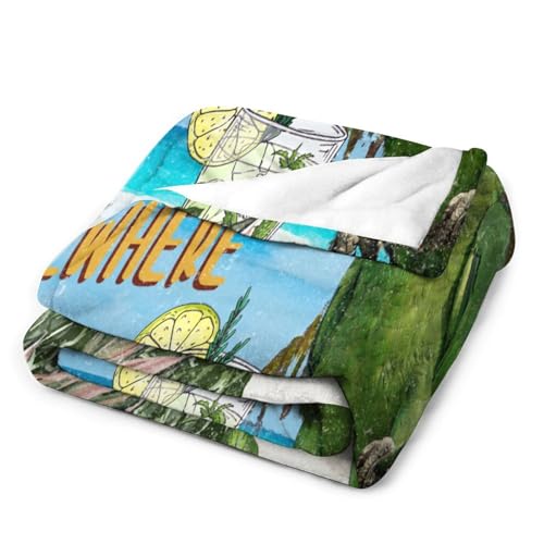 Couverture douce pelucheuse motif fleurs ara idée cadeau naissance lit - 4