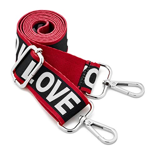 Silvery Buckles Wide Shoulder Strap Adjustable Replacement Belt Guitar Style Crossbody Bag Handbag Strap Multicolor Canvas Straps(Wide:1.4in,Long:49.2in) (Color30)