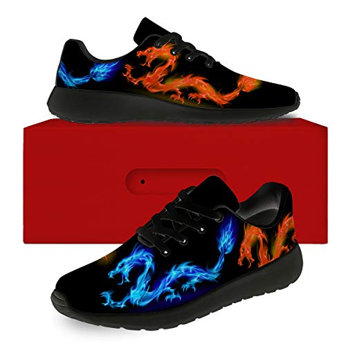 Generic Dragon Print Shoes for Men Women Lightweight Comfort Running Tennis Walking Sneakers2
