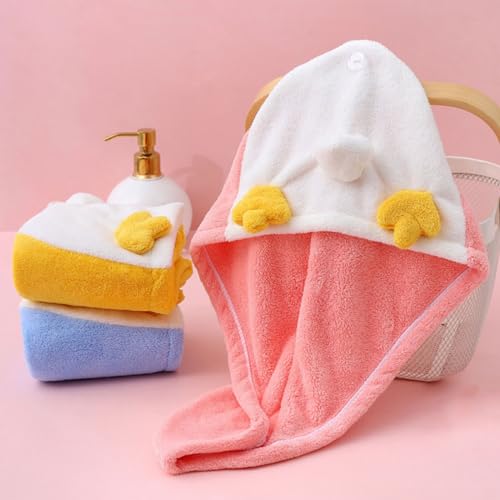 Luxshiny Chapéu De Lã Coral Para Cabelo Seco Touca De Banho Embrulhada Touca De Banho De Pano Toalha