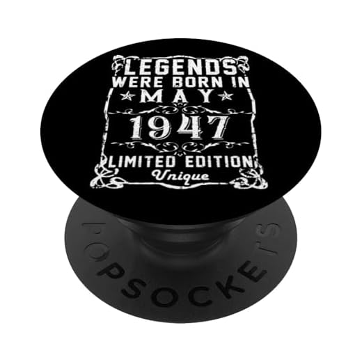 Cumpleaños Mayo 1947 Edición Limitada Regalo Legend May PopSockets PopGrip Intercambiable