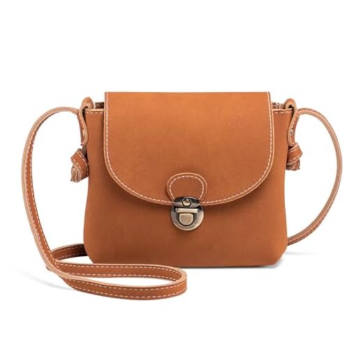 Petit Sac Bandouliere Femme de Verrouillage Antivol, LaRechor Sac a Main Femmes Sacoche Femme Bandoulière Rétro Pochette Téléphone Portable Marron