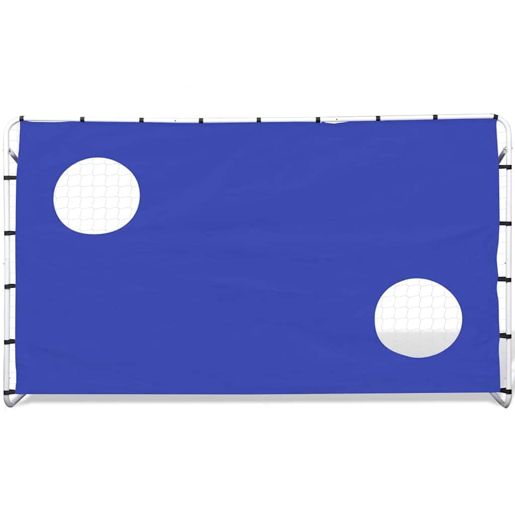 Generico Porta da Calcio e Telone con Buchi per Allenamento 240x92x150cm