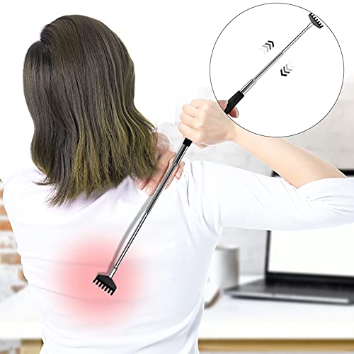 3 Pack Back Scratcher Extendable Portable Back Massager Back Scratcher For Men Women Kids Adults, Telescopic Back Scratching Tool With Rubber Handles #TOP2