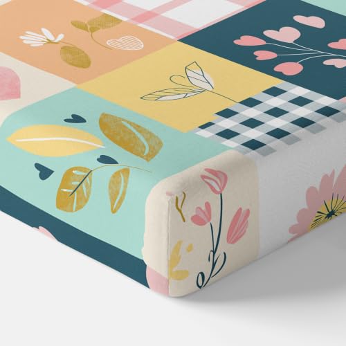 Image of LORETO - A QUALITY LINEN BRAND 186 TC 100% Pure Cotton King Size Fitted Bedsheet with 2 Pillow Covers for 78 x 72 Inch Mattress, All-Around Elastic, 8 Inch Deep Pocket, Pastel Garden