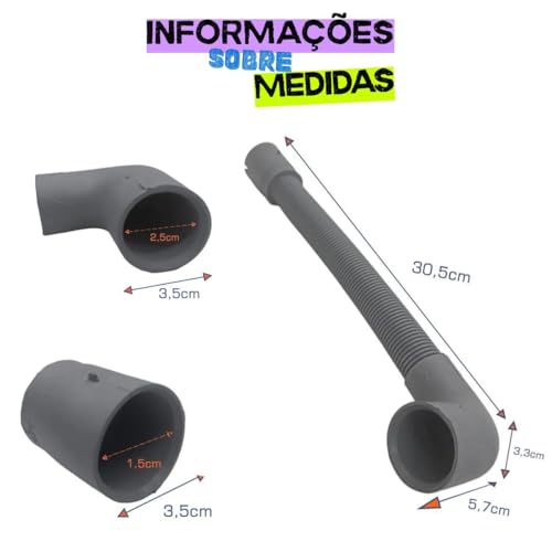 Mangueira de Saída da Bomba de Drenagem Original PANASONIC – Compatível com os modelos NA-F120B1 / NA-F130B1 / NA-F140B1 / NA-FS12G1 / NA-FS14G1 #3
