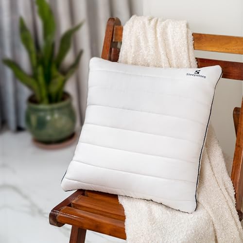 Image of SleepStore Granules Soft Cushion for Back & Spine Support, Pack of 1, 16x16 Inch | Multipurpose Adjustable Cushion for Office, Home & Travel | Shredluxe Fill - Blend of Memory Foam & Premium Fiber