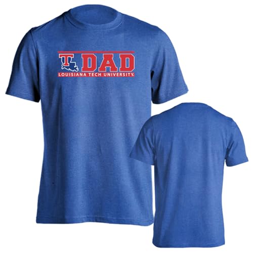 Sport Your Gear Louisiana Tech Bulldogs Dad Short Sleeve T-Shirt Royal Heather X-Large