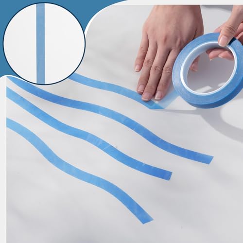 Image of Nezyo 6 Pcs Vinyl Pinstripe Tape Auto,Dark Blue,1 /16,1 /8, 1 /4 Inch