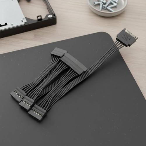 Adaptador de energía Serial ATA 1 a 5 con cable divisor miniatura 6