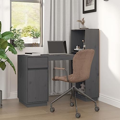Bureau d'ordinateur en pin massif table en PC avec étagère