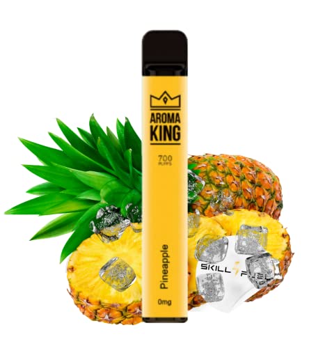 AROMA KING E Zigarette PINEAPPLE 700 Puff E-Shisha ohne Nikotin Elektronische Zigarette 550mAh - Kompakter Vape Stick als Shisha to go für Unterwegs - E Shisha Einweg - Vape Pen Cover