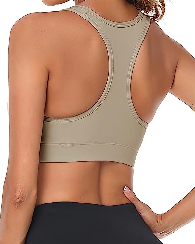 Image of Oalka Women's Racerback Sports Support Workout Running Bras | Oalka Women's Racerback Sports Support Workout Running Bras