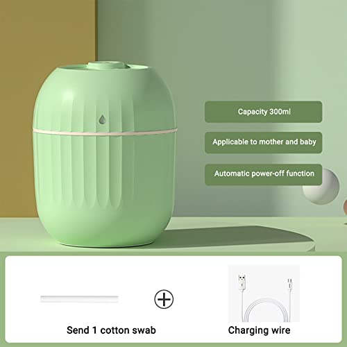 Air Humidifiers For Bedroom Office - Usb Humidifier With Light Quiet Cool Mist Humidifier For Bedroom And Office Plants Easy To Clean (Green) #TOP3