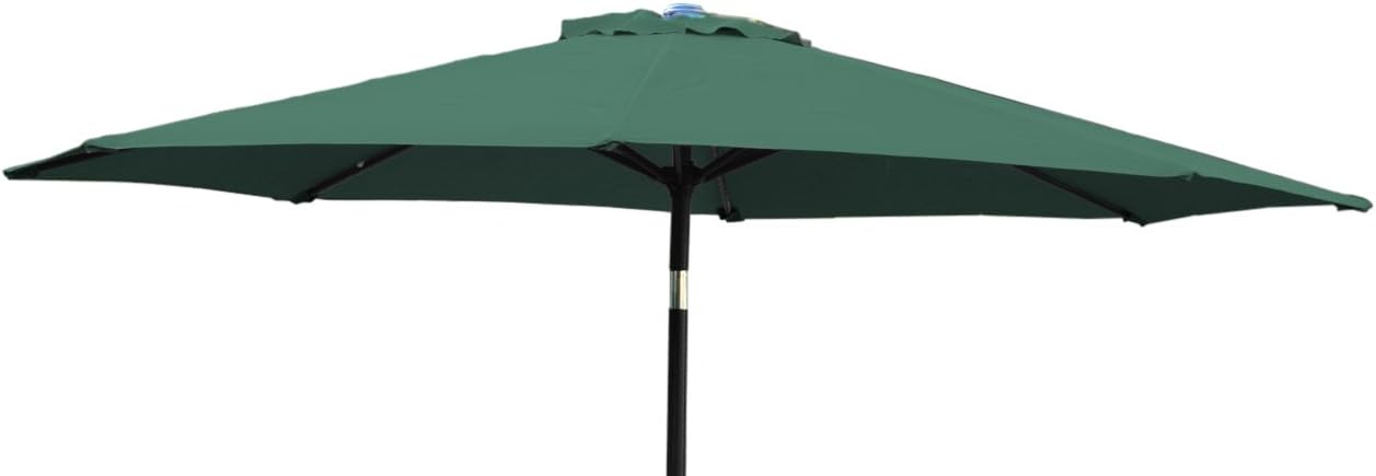 Jeco Aluminum Patio Market Umbrella Tilt with Crank, Fabric & Black Pole, Burgundy, 9'