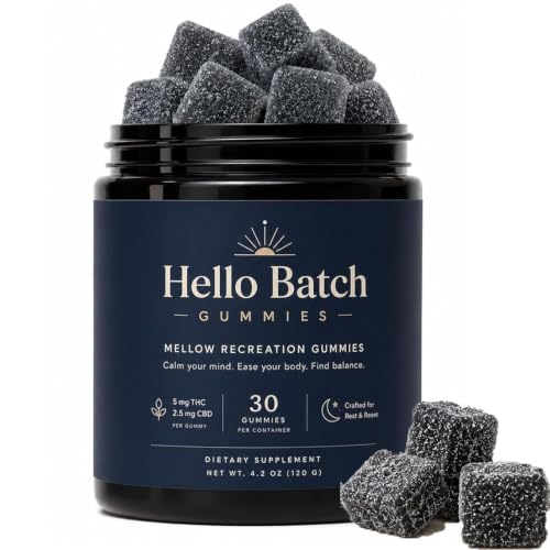 Hello Batch Gummies Premium Relaxation Style Gummy Supplement Daily Mood & Calm Support blueberrywatermelontangerine
