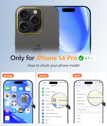 Image of FNTCASE for iPhone 14 Pro Case: [Compatible with Magsafe] Translucent Matte Cases with [Full Camera Protection] [Screen Protector] Military Grade Shockproof Protective Phone Cover - Blue