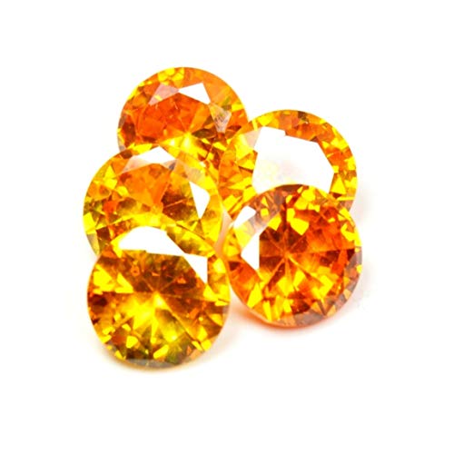 Zircon cubique orange 8mm de haute qualité pour la création de bijoux éclatants
