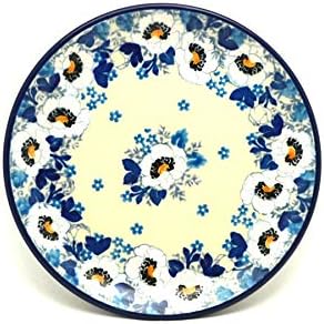 Polish Pottery Plate - Bread & Butter (6 1/4") - White Poppy