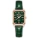 Damen Uhren Minimalistisch Armband Mode Kleid Elegant Beiläufig Quarzuhr Ms. Watches Lässige Leder-Analog-Quarzuhr Ms. Armbanduhr Uhr Business Date Kinder Beobachten Der Android (Green, One Size)