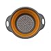 durszlak Silikonowe składane sitko do owoce do mycia warzywnego koszyk Składany Dreastry doustnicza z uchwytem naczynia kuchenne Wytrzymały i łatwy w użyciu (Color : Orange-1PC, Size : 29x24x3.5cm)