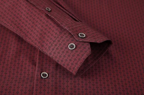 Alex Vando Mens Printed Dress Shirts Long Sleeve Regular Fit Button Down Shirt