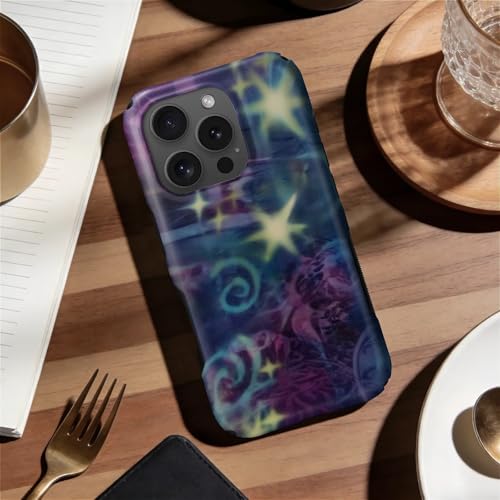 casesok for iPhone 16 Pro Case,Compatible with MagSafe,Dual-Layer Hard Shell + Silicone Cover,Full Body Protection Shockproof Case for iPhone 16 Pro-Trippy Cosmic Spiral Abstract Space by casesok - Used condition - Image 7