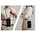 Tainada Neoprene Universal Cell Phone Double Zipper Sleeve Pouch Case Carrier Bag for Men Women w/Crossbody Strap/Neck Lanyard | Shock-Absorbing | Lightweight | (Black)
