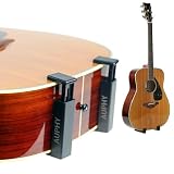 AUPHY SGS22 Clip-On Gitarrenständer für Akustische Klassische Folk-Gitarren, Ultraleichter Tragbarer Mini Bodenständer/Gitarrenzubehör für Reise, Bühne und Zuhause,Schwarz Nicht für Nitro-Lackierung