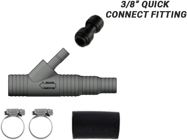 Universal Garbage Disposal Drain Line Adapter (DLA) For a Water Filter 3/8-inch Quick Connect Fitting up to 7/8-inch fitting for a Dishwasher (DA-DWRO-06, ET116-02,DLA-D-38JG,DLA-D-38QC,WP164020)