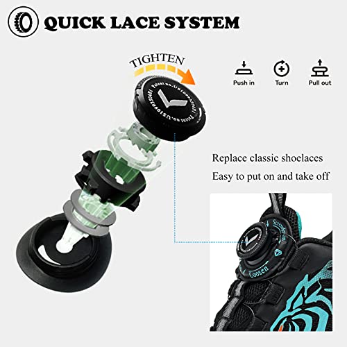 Kids Sneakers Running Tennis Shoes Black Blue Green Big Kid 53