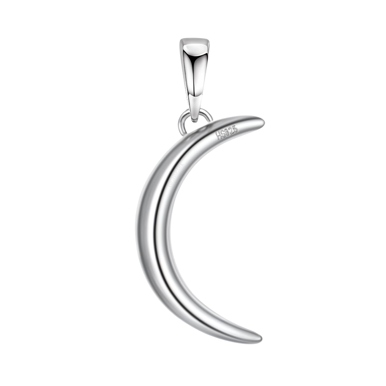 highspark Moon Pendant for Women | 92.5 Sterling Silver & Stunning Shine | Lovely Gift - Silver-picture-42
