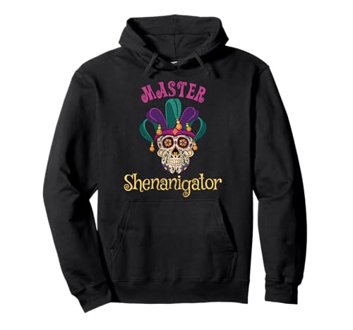 Máscara de carnaval de Mardi Gras con diseño de calavera de azúcar Sudadera con Capucha