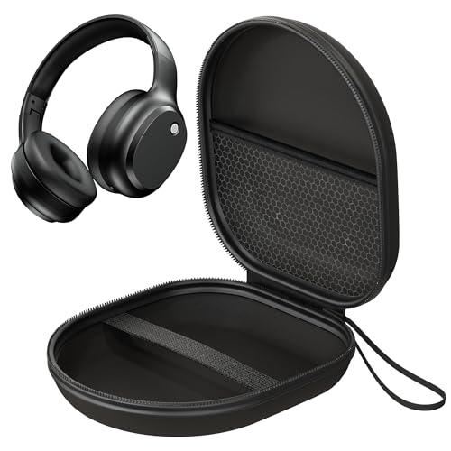 Image of Sounce Headphone Case Compatible with Boat Rockerz 421 | Portable Carrying Case Cover | Hard EVA Shell Travel Storage Case with Shockproof, Waterproof, and Premium Protective Cover - (Black)