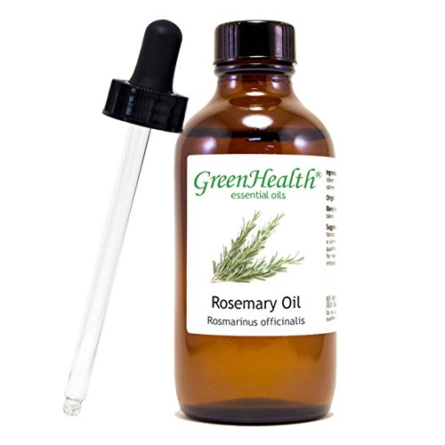 GreenHealth Rosemary Essential Oil  4 fl oz (118 ml) Glass Bottle w/Glass Dropper  100% Pure