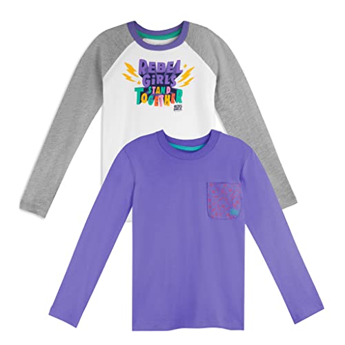 Mightly Boys and Girls' Long Sleeve Raglan Shirt | Organic Cotton, Colorful Casual Stylish Clothes, Soft&Fresh Crew Neck Tee