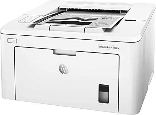 HP Laserjet Pro M203dw Wireless Monochrome Laser Printer, Print Only, 1200x1200 dpi, 30ppm, Auto Duplex Printing, Wi-Fi, Ethernet, Compatible with Alexa (G3Q47A), Lanbertent Printer Cable
