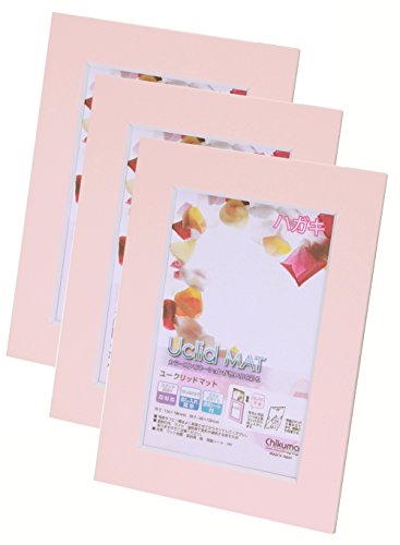 Chikuma フォトフレーム Uclidマット ハガキ ライトピンク 3冊セット 30017-5