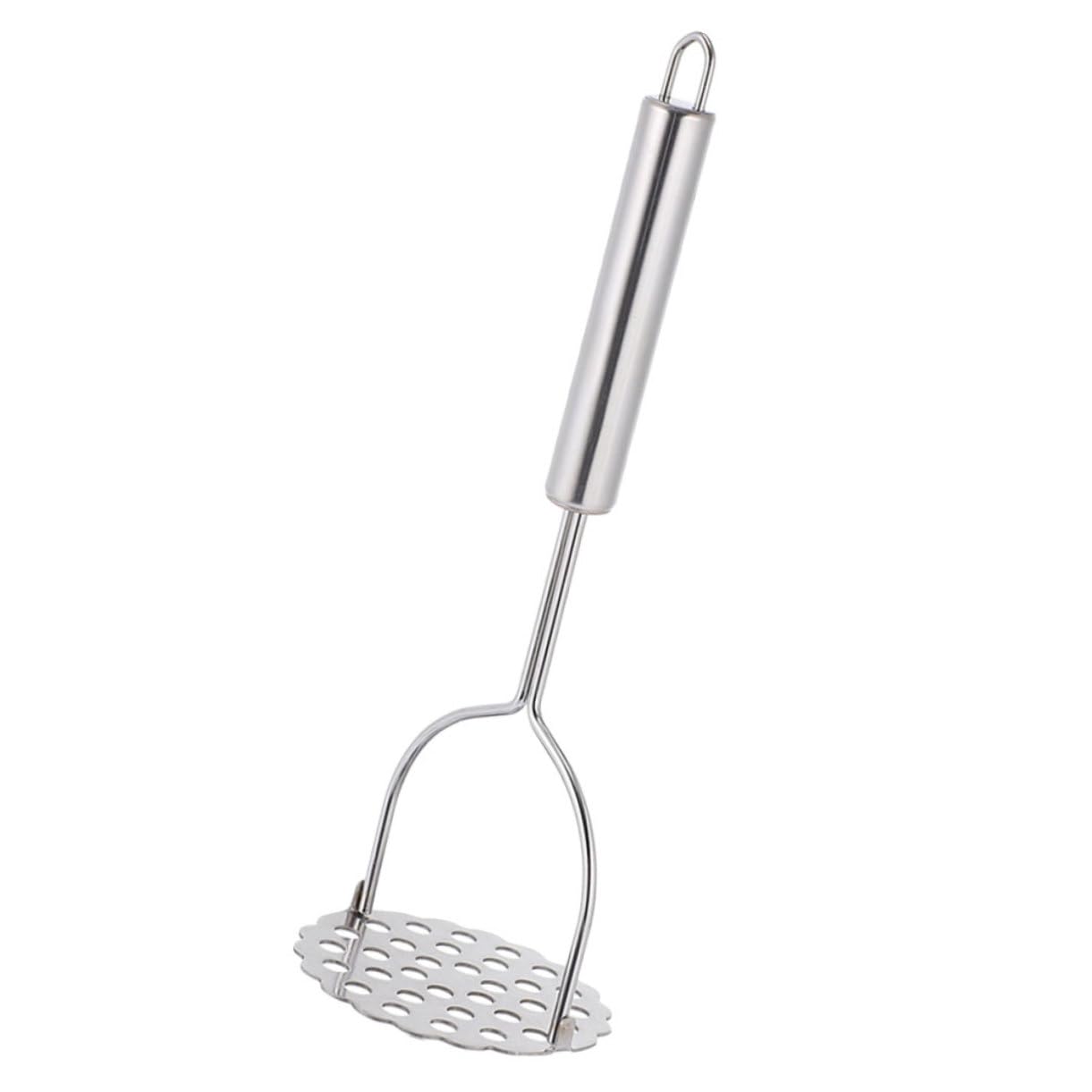 Cabilock Stainless Steel Manual Potato Masher Reusable Kitchen Tool for Effortless Puree of Vegetables and Fruits Ergonomic Handle for Easy Handling for Home and Restaurant Use