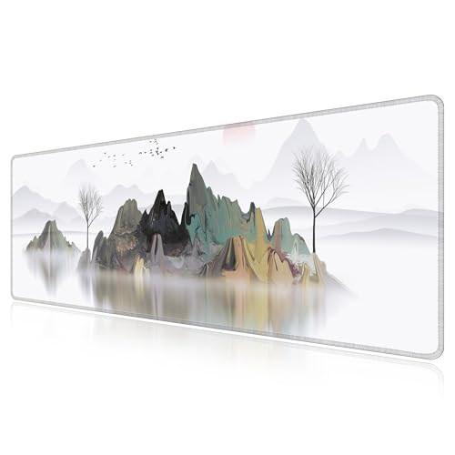 Tapis de souris 140x50x0,3cm LL-COEUR paysage XXL pour bureau et gaming