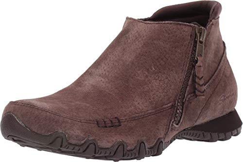 Skechers Damen Bikers-Zippiest-Moc-Toe Outside Zip Bootie Stiefelette,...