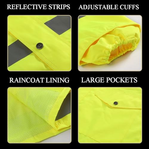 Poncho impermeable para ciclismo Wcxixo con cintas reflectivas miniatura 5