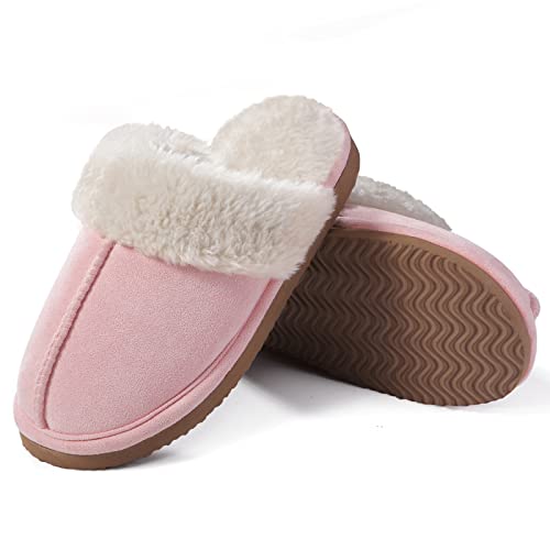 Image of Litfun Women's Fuzzy Memory Foam Slippers Fluffy Winter House Shoes Indoor and Outdoor