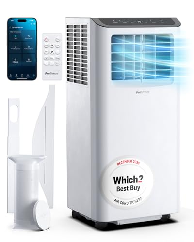 Pro Breeze 4-in-1 Portable Air Conditioner 9000 BTU - Smart Home WiFi, 24 hr Timer, Window Kit, Powerful Air Conditioning, Class A Energy Efficient AC Unit for Home & Office - WHICH? BEST BUY AC AWARD