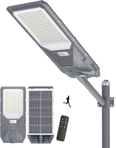 Gefolly SL-4600W Lampadaire Solaire Extérieur, LED Lampe Solaire ...